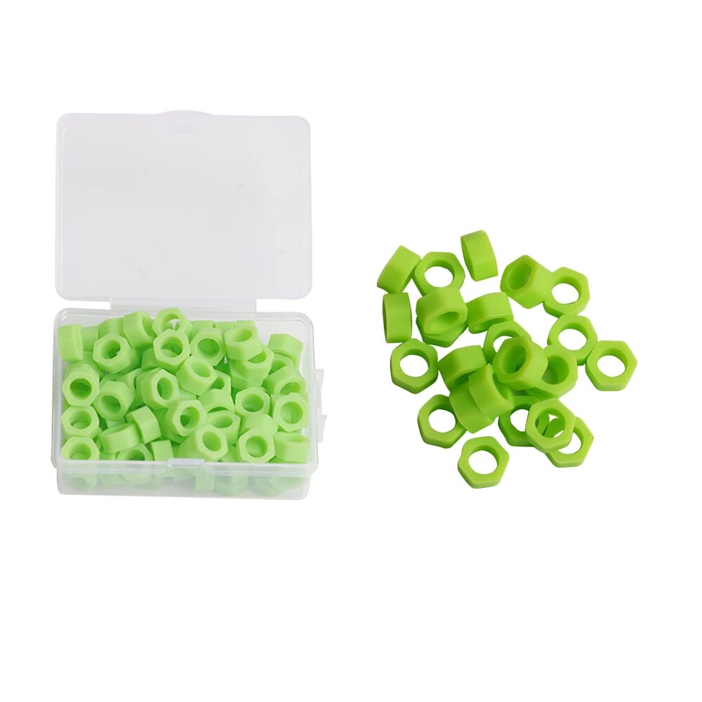 100 unids/caja Dental Color anillo de código de silicona círculo de identificación instrumento de ortodoncia dentista Material de cuidado bucal Autoclavable