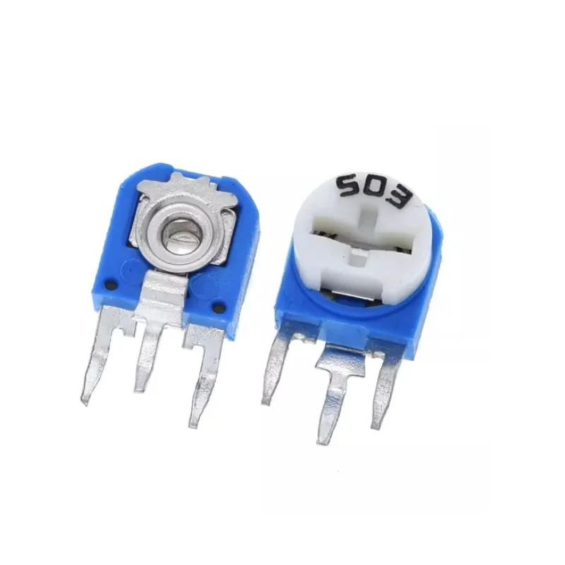 65 Uds potenciómetro recortador RM063 resistencia ajustable 100R ~ 1M potenciómetros 1K 5K 10K 20K 50K 100K 500K 1M resistencias variables