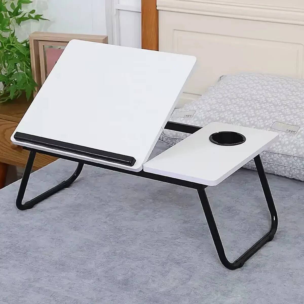 Folding Laptop Table Stand Bed Tray Sofa Lap Portable Computer Desk Breakfast UK