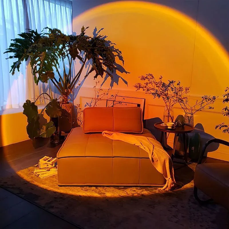 Sunset Projection Light 16-Color Spectrum Vibrant USB Remote Control Dynamic Color Changing LED Atmosphere Light Creative Home