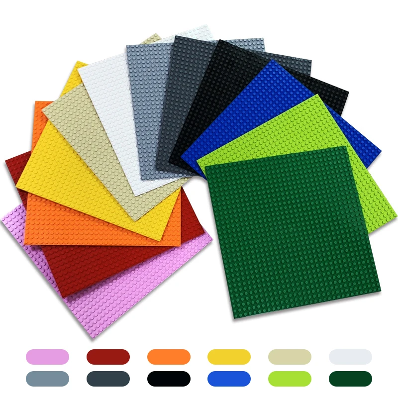 Single Double Sided 32x32 16x16 16x32 Dots Classic Base Plates Blocks DIY Small Size Bricks Baseplates Construction Building Toy