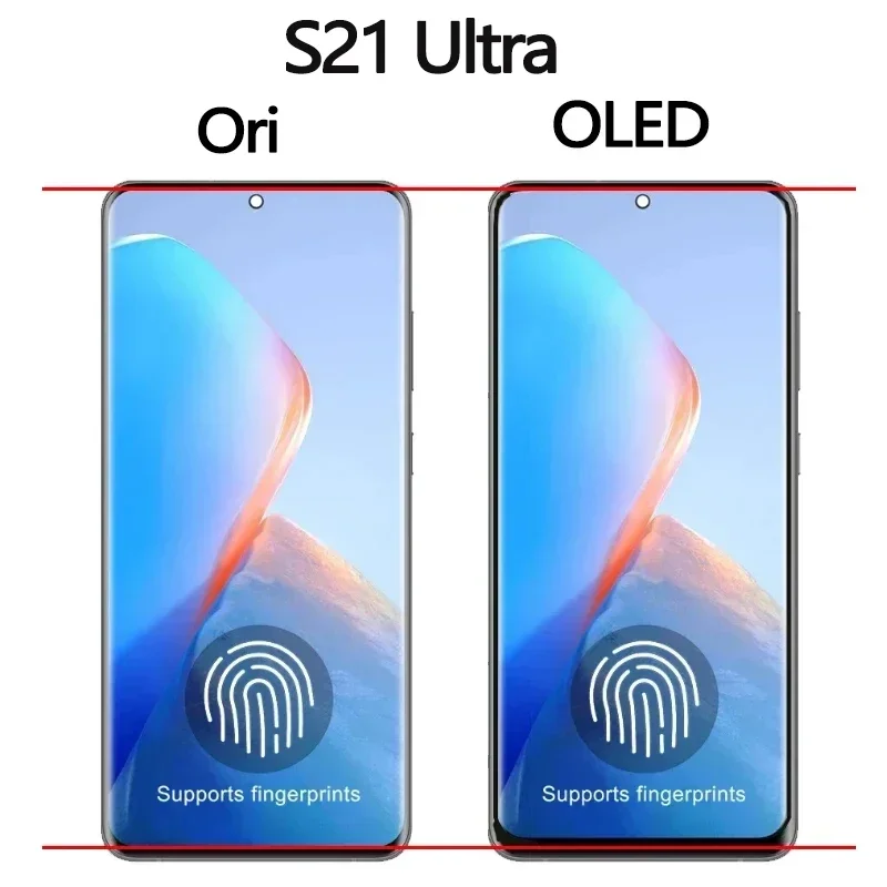 6.8" Super AMOLED For Samsung  S21 Ultra 5G G998 G998U Display Touch Screen Digitizer For Samsung S21Ultra G998B LCD