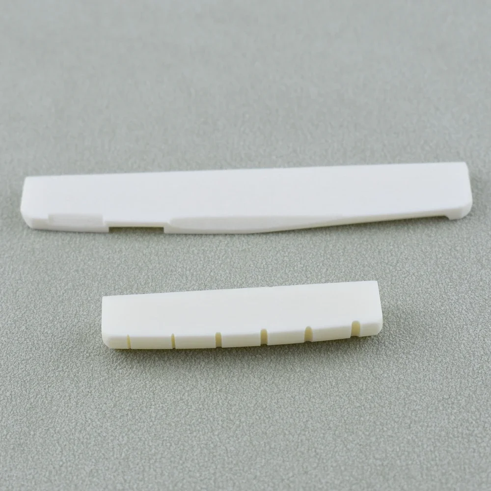 1pc 6 String  Guitar Bone Nut  and Bridge Saddle Made of Real Bone for acoustic/ electric guitar parts and accessories