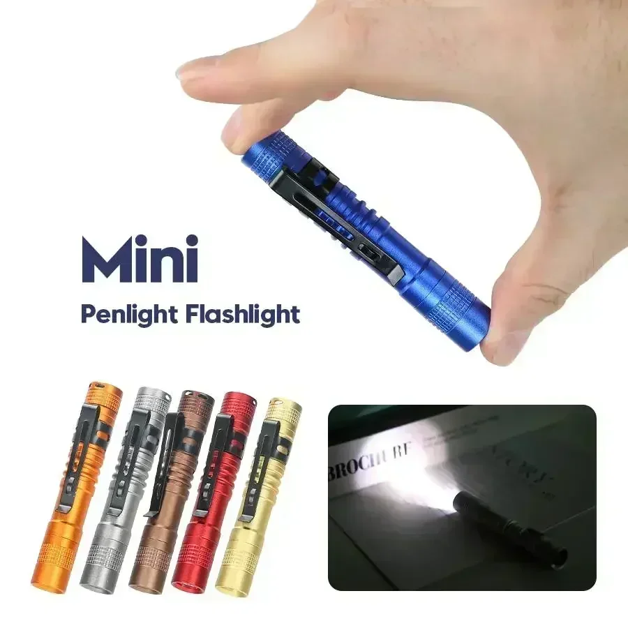 Tragbare Mini LED Stift Taschenlampe Mit Stift Clip Handheld Ultra Taschenlampe Verwenden AAA Batterie Für Outdoor Camping Notfall Lampe