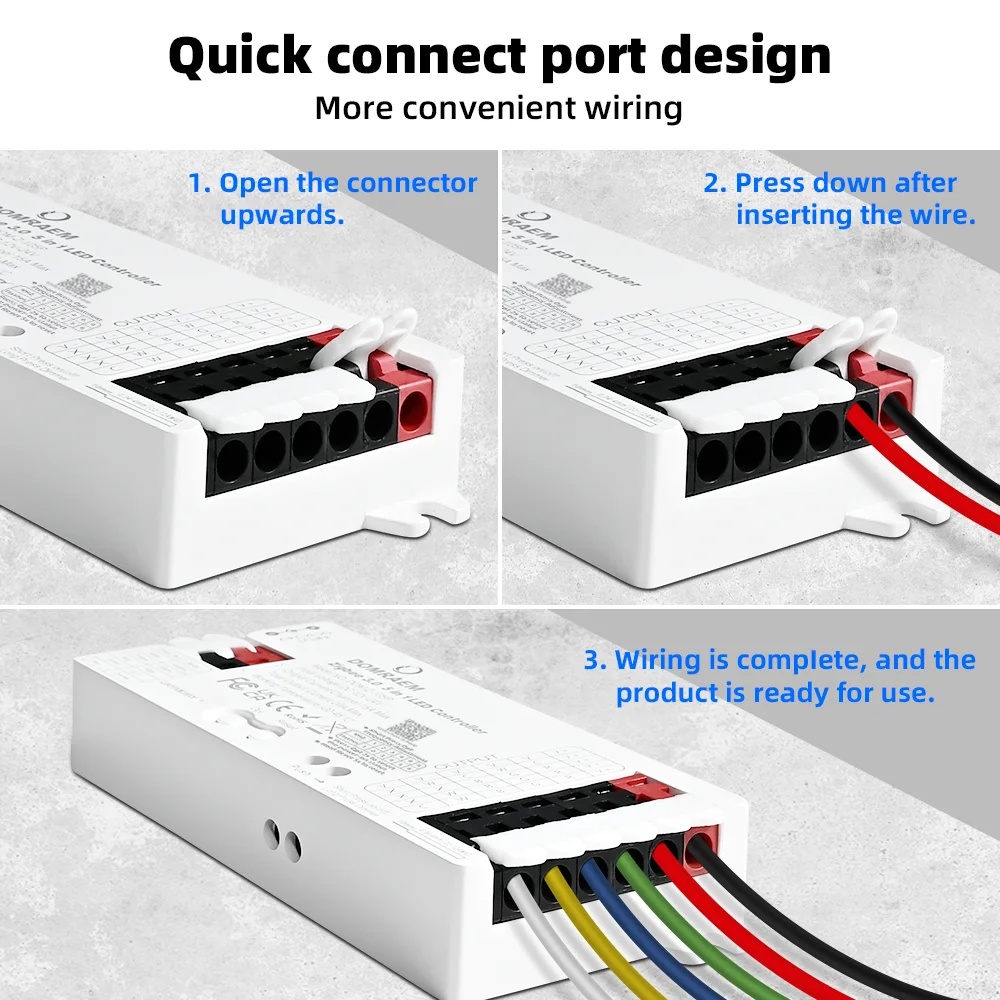 DOMRAEM Zigbee 3.0 Controller per strisce LED 5 in 1 DIMMER CCT RGB RGBW RGBCCT Compatibile con HU*E SmartThings APP Voice 20A Max