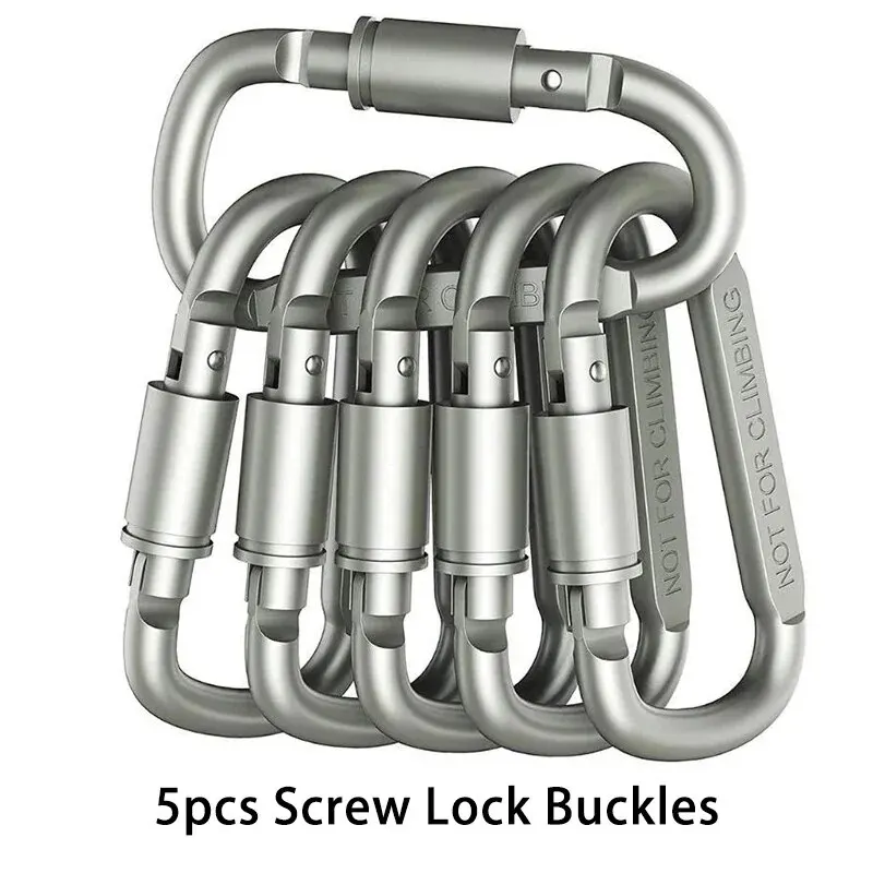 4 STUKS Karabijnhaak Set Voor Sleutel Camping Survival EDC Outdoor Sleutelhanger Clip Legering Aluminium Tactische Caribiner Haak Karabijnhaken