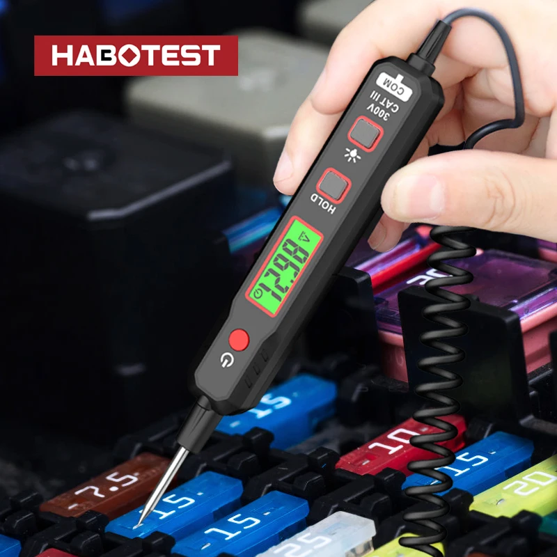 HT86A 100V รถเครื่องตรวจจับแรงดันไฟฟ้าปากกา Non-Contact DC เครื่องทดสอบแรงดันไฟฟ้า Backlight รถ Fault Maintenance ปากกาทดสอบวงจร