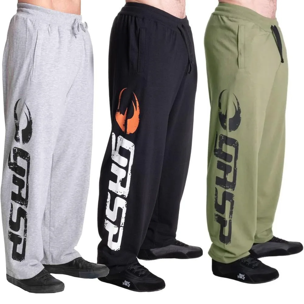 Straight Leg Pants Men's and Women's Pure Cotton Printed Training Fitness All Loose Casual Pants Men's Sports Hanging Sweatpants