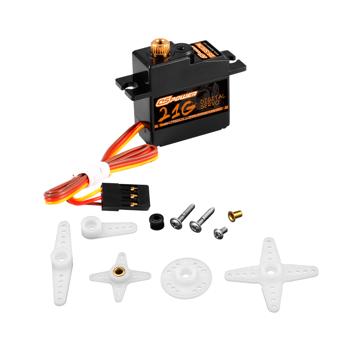 DSpower 21g Metal Gear mini servo 4,2 KG 17g Servo para 1:18 1:16 rc car slash E-Revo 144001 Robot de avión C24 D12 MN99S MN86 RC