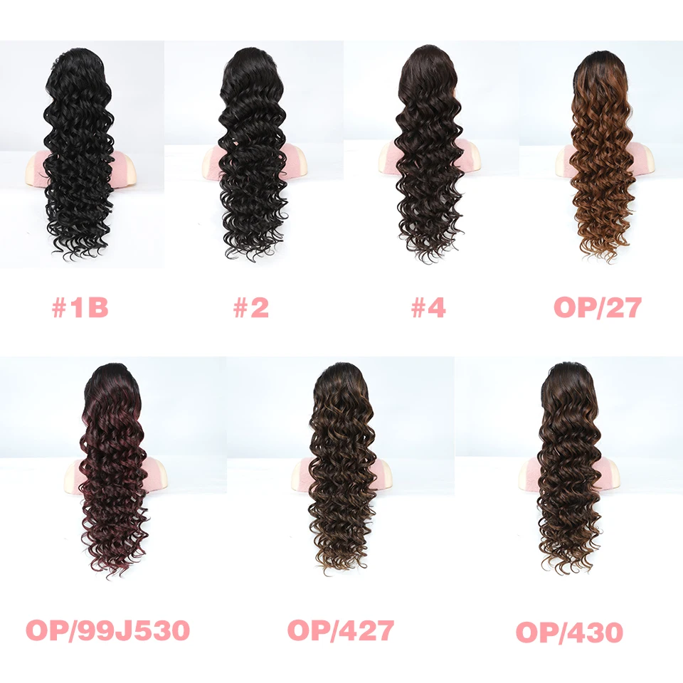 Extensión de cola de caballo con cordón sintético de 24 pulgadas para mujer, extensiones de cabello con cola de caballo esponjosa y rizada Afro larga para uso diario