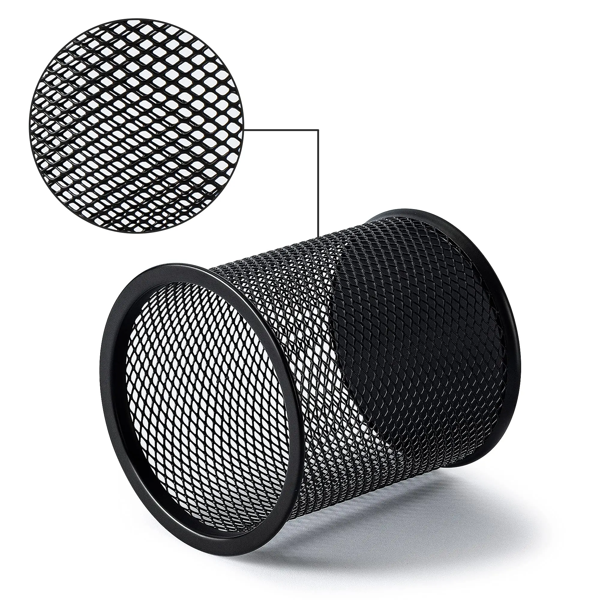 Container Schreibtisch Organizer Container Schwarz Desktop Metall Stifthalter Mesh Bleistift Tasse Stiftetui