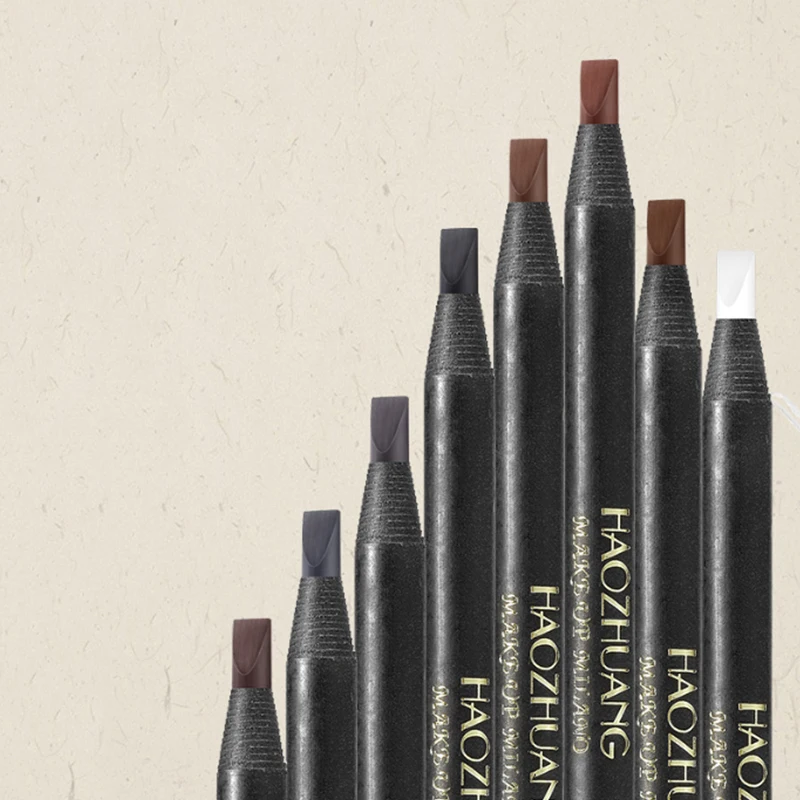 1 lápiz de cejas resistente al agua Microblading lápiz de cejas tinte tatuaje cejas maquillaje 6 colores lápiz de cejas de larga duración Natural