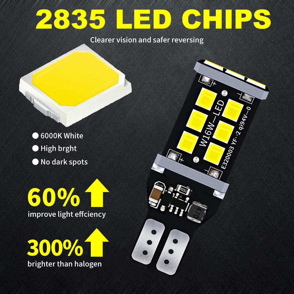 4x bombillas LED Canbus T15 W16W luces de marcha atrás 2835SMD lámpara trasera LED de respaldo para BMW 5 Series E60 E61 F10 F11 F07 Mini Cooper