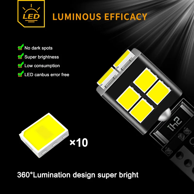 2x Đèn LED Đậu Xe Ánh Sáng Giải Phóng Mặt Bằng Bóng Đèn W5W T10 194 Xi Nhan Canbus Cho VW Golf 3 4 5 6 Mk3 Mk4 mk5 Plus Mk6 EOS 2006-2015 Fox 2003-2014