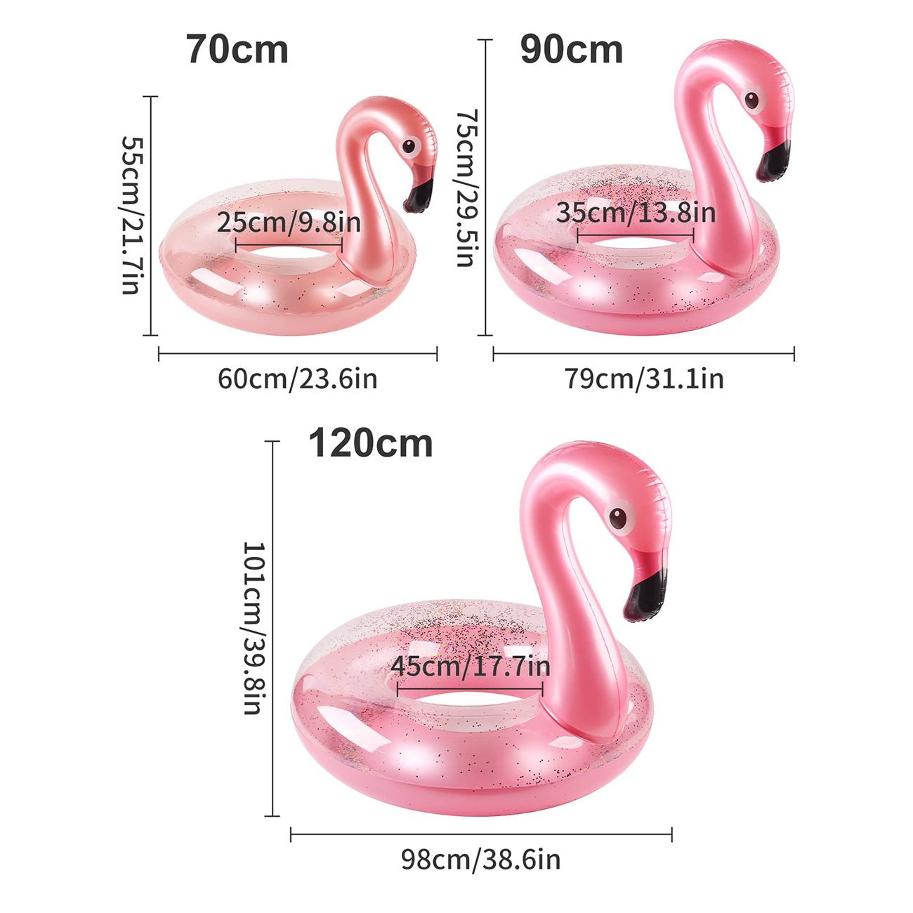 Flamingo Pool Float - Fun Beach Floaties, opblaasbare zwembadbuizen Feestspeelgoed Zomerzwembadvlotligstoel voor volwassenen en kinderen