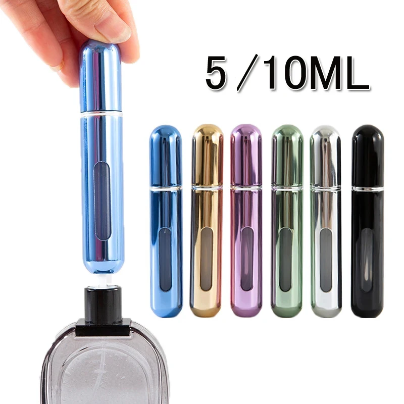 5ml /8ml Mini Portable Bottom-Filling Pump Perfume Bottle Sample Perfume Refillable Spray Bottle Empty Cosmetic Containers Set