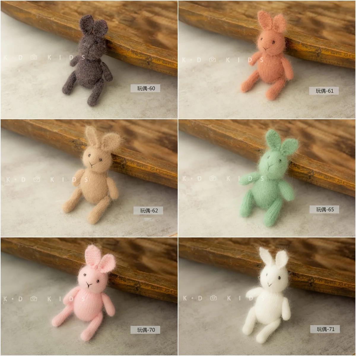 Handmade ถักตุ๊กตากระต่ายทารกแรกเกิดการถ่ายภาพ Props กระต่ายน่ารักของเล่นเด็กทารกยิงตกแต่งสตูดิโอถ่ายภาพอุปกรณ์เสริม