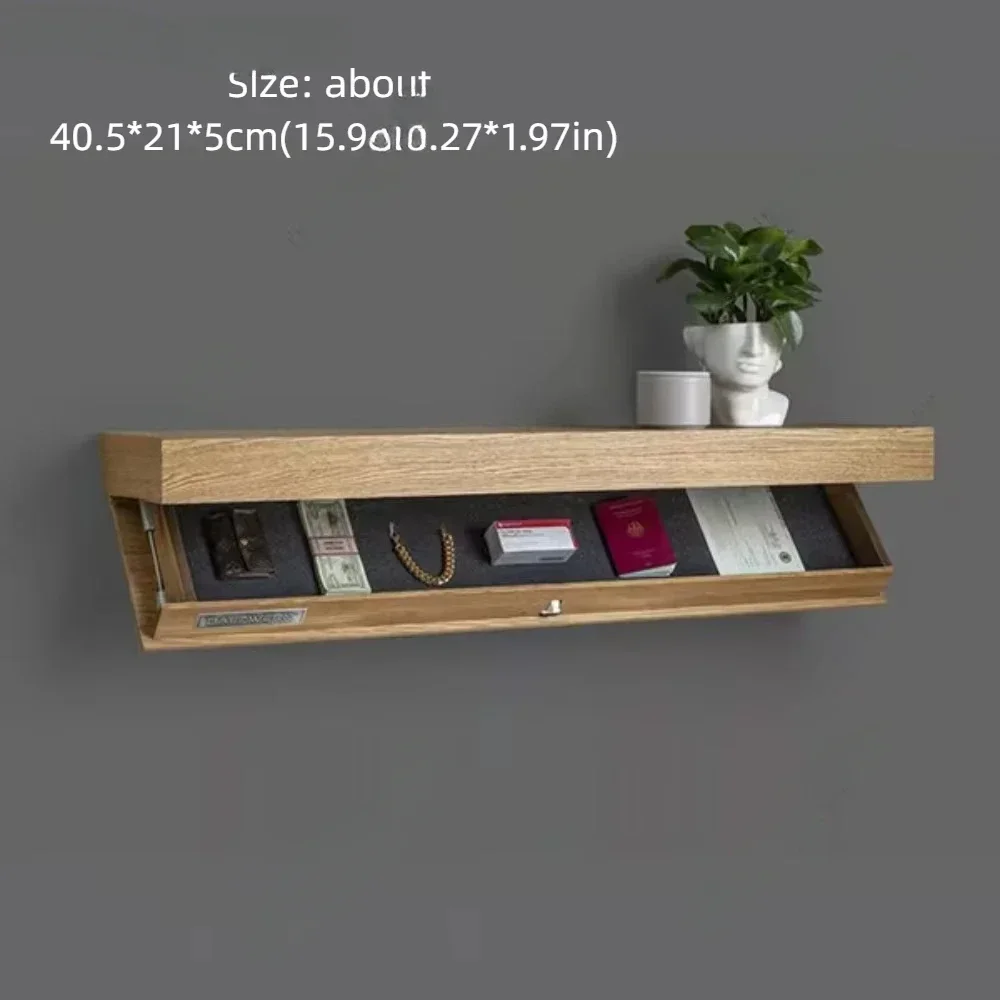 Wall-mounted Magicflap Designer Shelf Wooden Multi-function Concealed Floating Shelf Secret Compartment Wall Shelves Home Decor