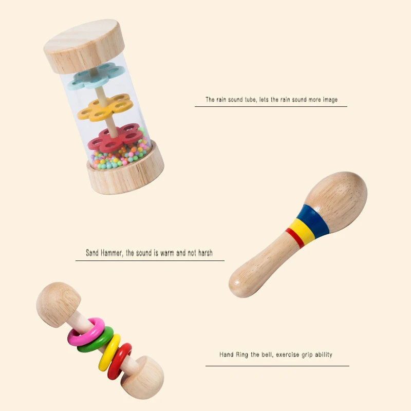 ชุดของเล่น6ชิ้นสำหรับเด็กทารกของเล่นฝึกประสาทสัมผัสสำหรับเด็กหญิงเด็กชายเด็กวัยหัดเดินเครื่องดนตรีแบบระนาด