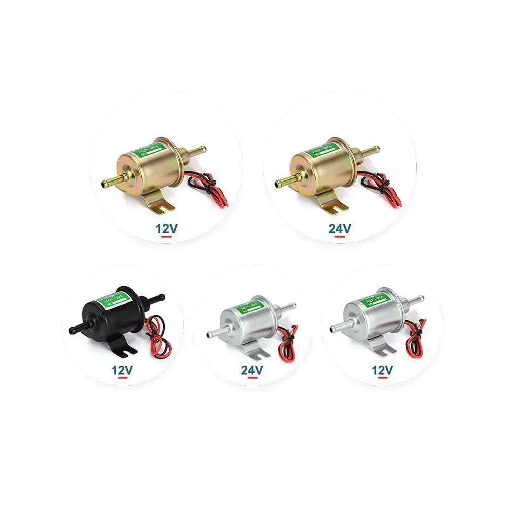12 V/24 V ユニバーサル電動燃料ポンプ低圧ボルト固定ワイヤーディーゼルガソリン HEP-02A 車のキャブレターオートバイ ATV