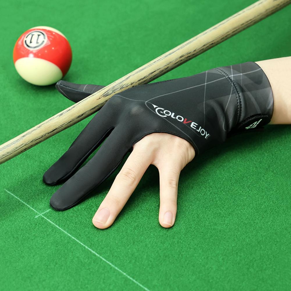 Billiards Gloves Enhanced Grip Left Right Hand Open Three Finger Professional Billiards Gloves Snooker Table Tennis Gloves
