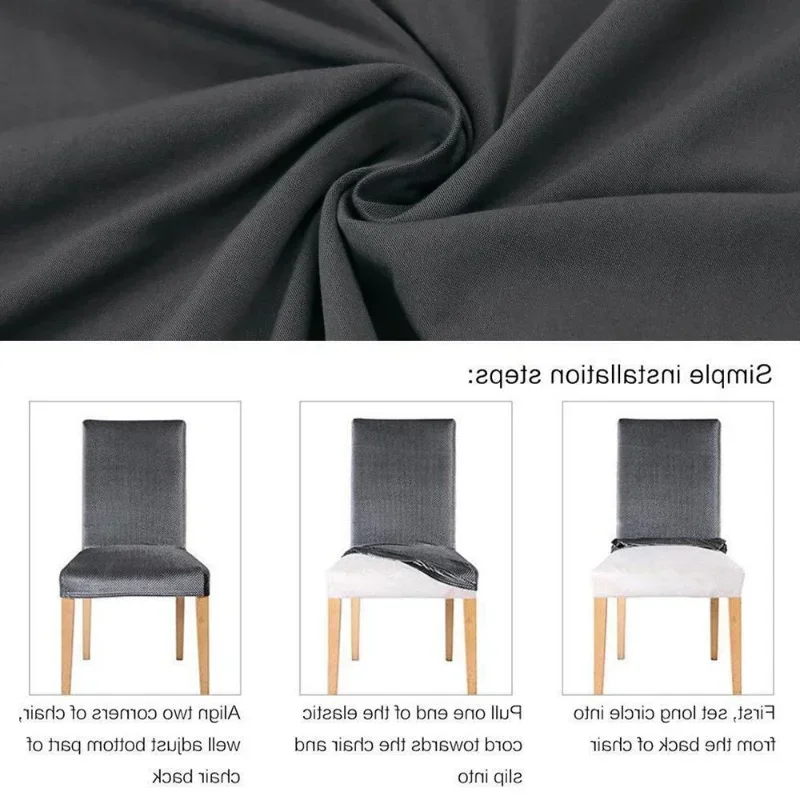 Funda elástica para silla ajustable de Color sólido, fundas elásticas de LICRA, fundas para asientos de sillas, cocina, comedor, boda, banquete, hogar