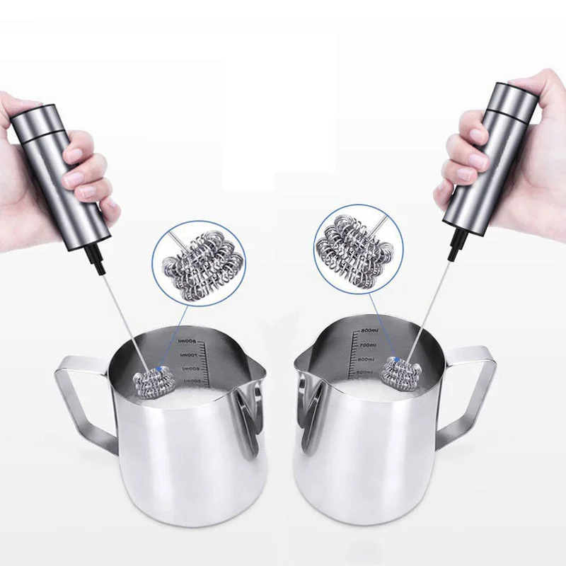 Điện Mạnh Mẽ Bọt Sữa Với 3 Lò Xo Thép Không Gỉ Đánh Máy Tạo Bọt Sữa Uống Cà Phê Thiết Thực Nấu Dụng Cụ