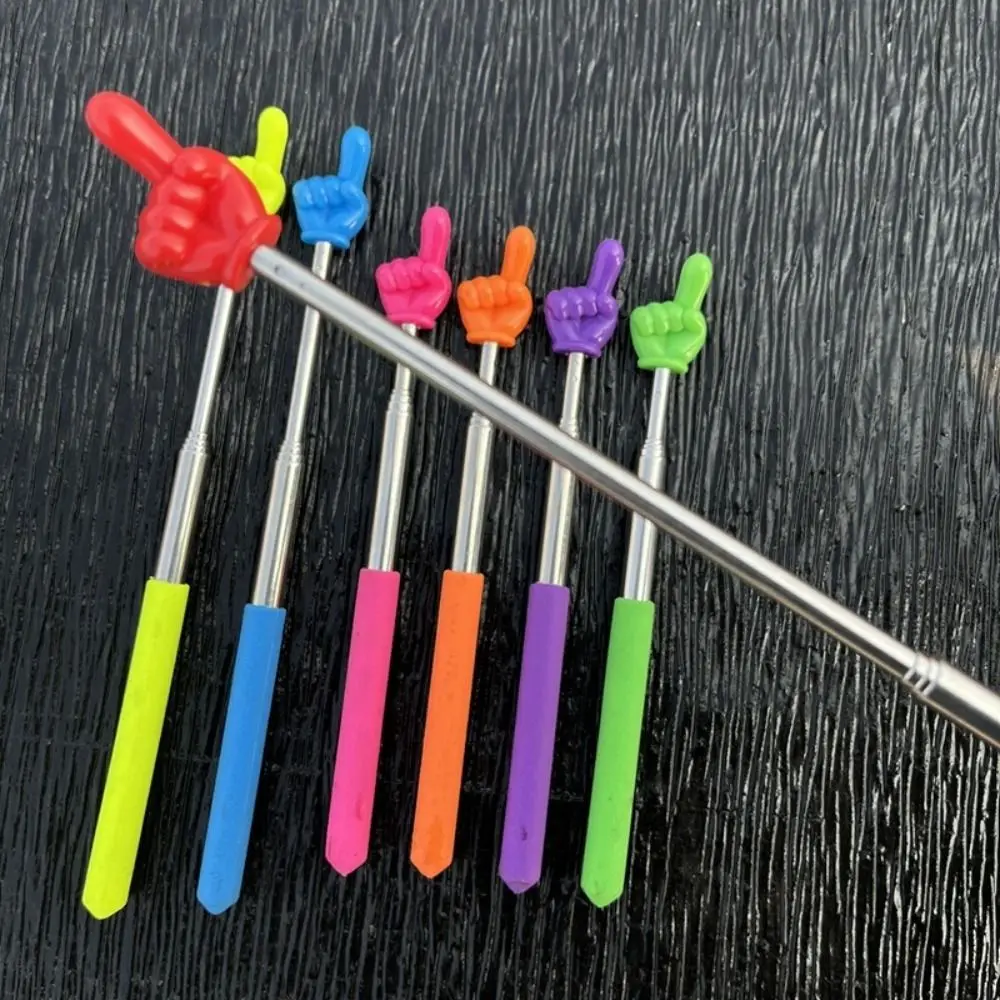 Professional Stainless Steel Teaching Pointer Telescopic Rod Finger Design Finger Reading Sticks Teaching Stick Teaching Tools