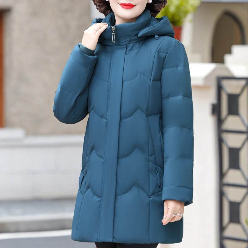 90% White Duck Down Jackets for Women Casual Thick Warm Down Coats Hooded Winter Woman Parkas High Quality