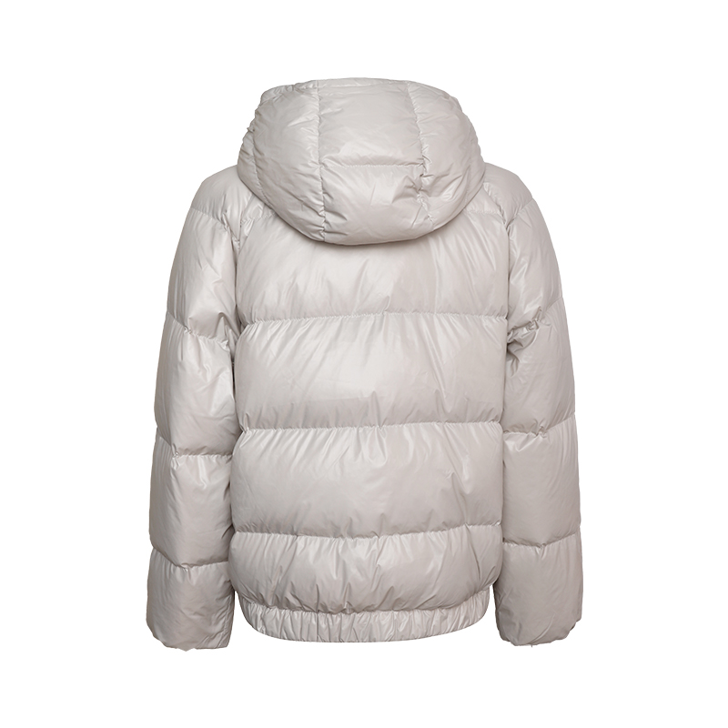 女性用ジッパー付きダックダウンジャケット,バブルオーバーコート,女性用フード付き衣類,白,冬,CA-35