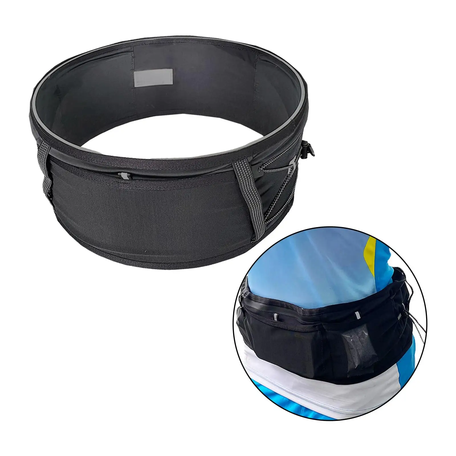 Cinturón para correr, riñonera con cordón ajustable portátil para ciclismo, trotar, gimnasio