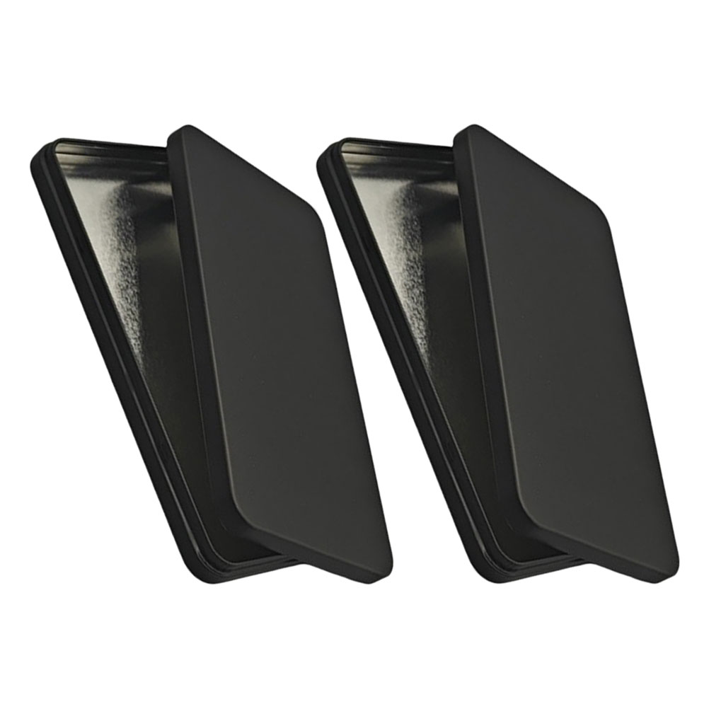 2-teiliges verstecktes Geldkassetten-Schmucktablett, Währungshalter mit Deckel, schwarzes Weißblech für Tabletts