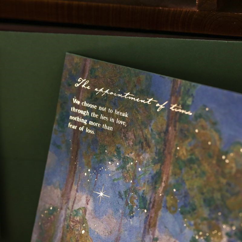 Briefpapier-Umschläge im Van-Gogh-Stil, Brief-Set, inklusive 4 Papier-Briefpapier und 2 Umschlägen für das Schulbüro