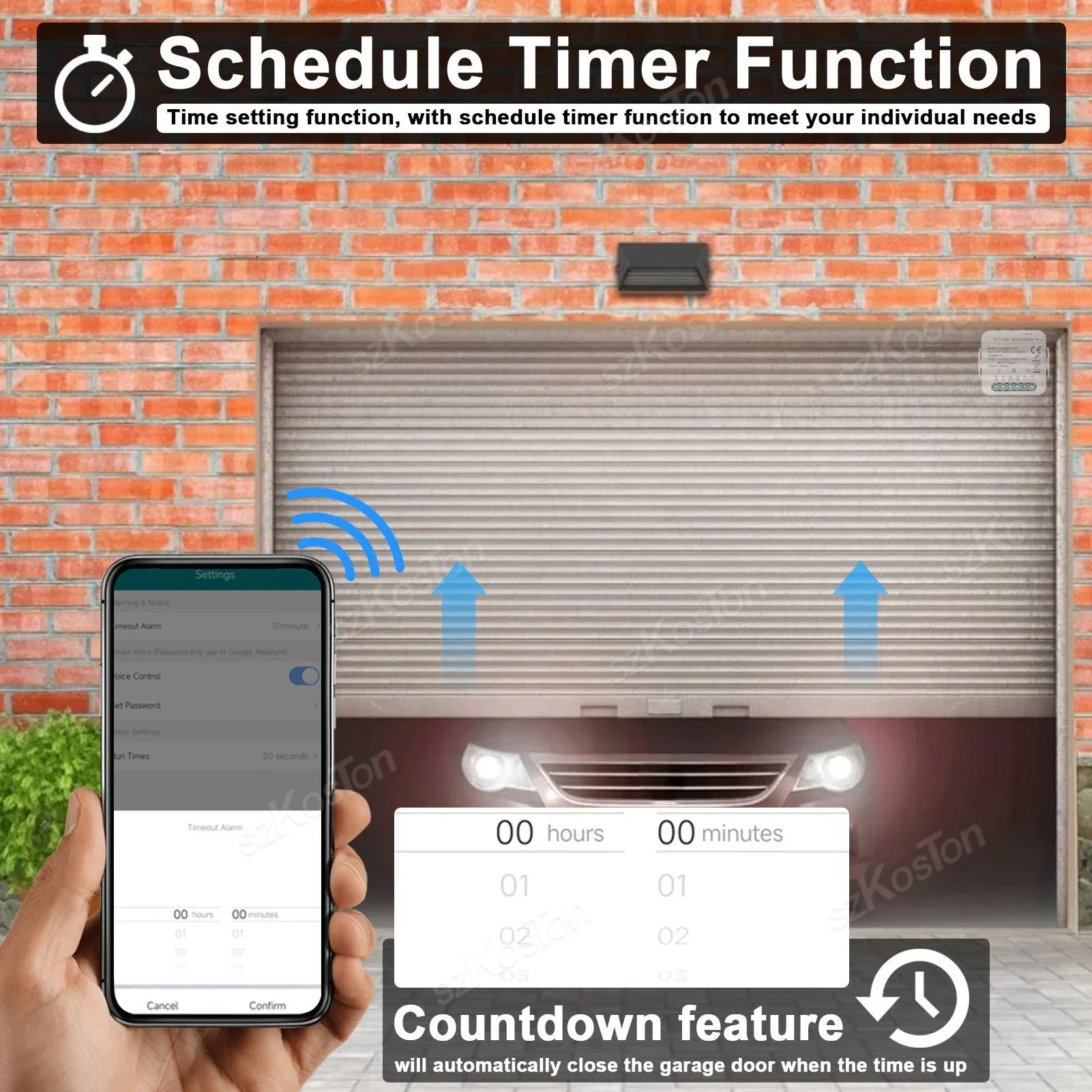 Tuya WiFi Zigbee Garage Door Opener Controller with Accessories Garage Door Switch Smart Life App Voice Control for Alexa Google