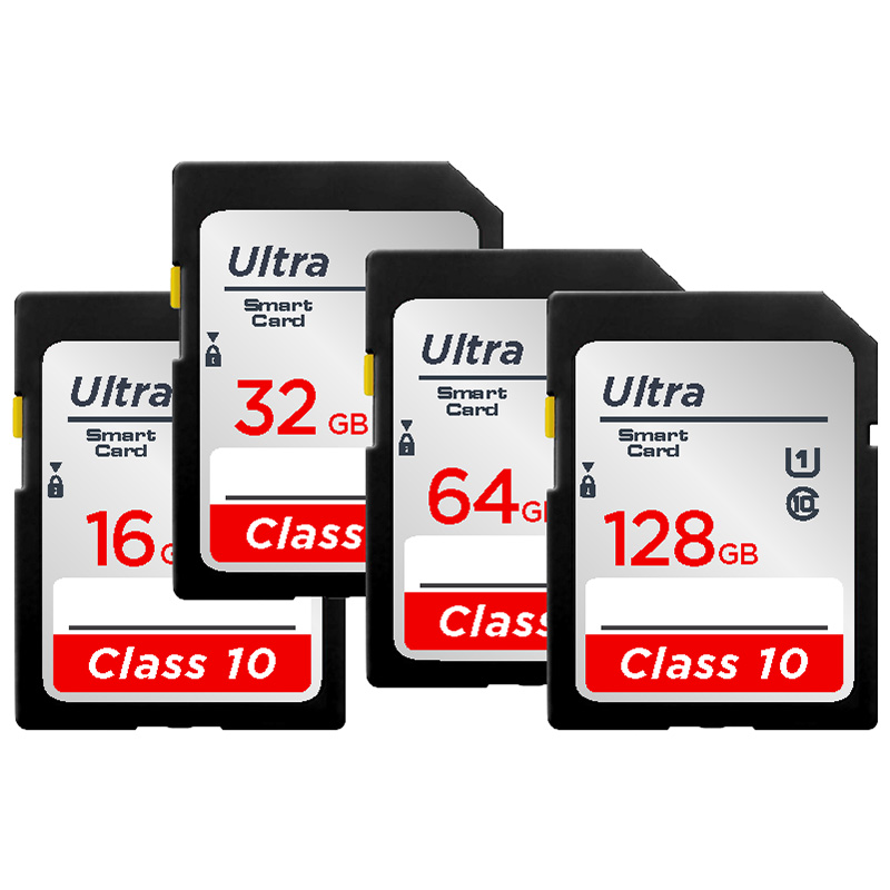 Carte SD 64 Go 128 Go 256 Go V10 16 Go 32 Go Carte mémoire Flash SD pleine grandeur normale haute vitesse pour appareil photo