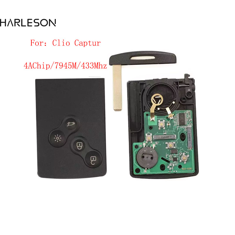 Keyless Smart Remote Key Card For Renault Megane Fluence Laguna Scenic Clio Captur Koleos 433MHz ID46-PCF7952 4AChip 7953M
