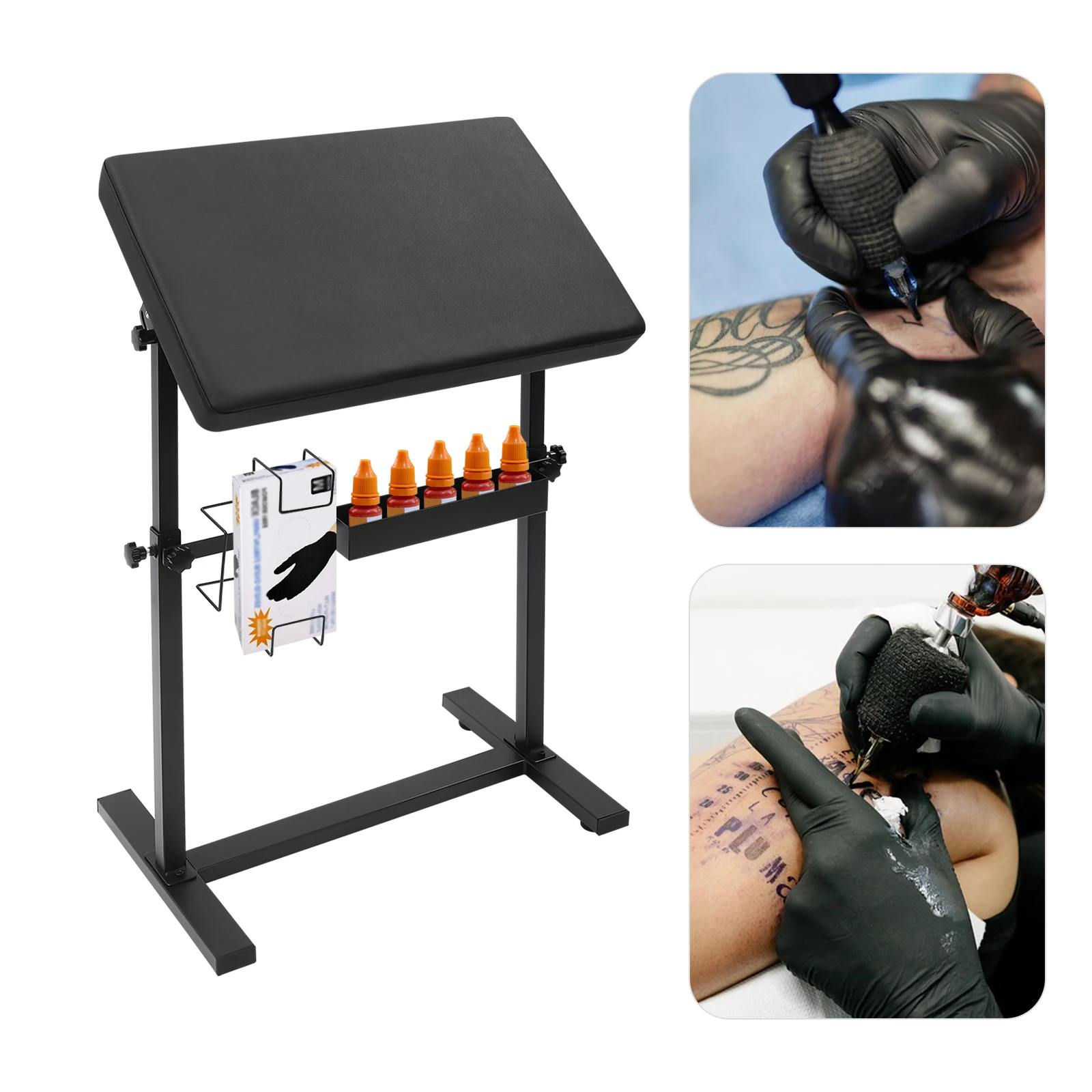 Supporto per bracciolo per tatuaggi Struttura robusta Staffa per bracciolo regolabile in altezza con piedini antiscivolo Facile da pulire