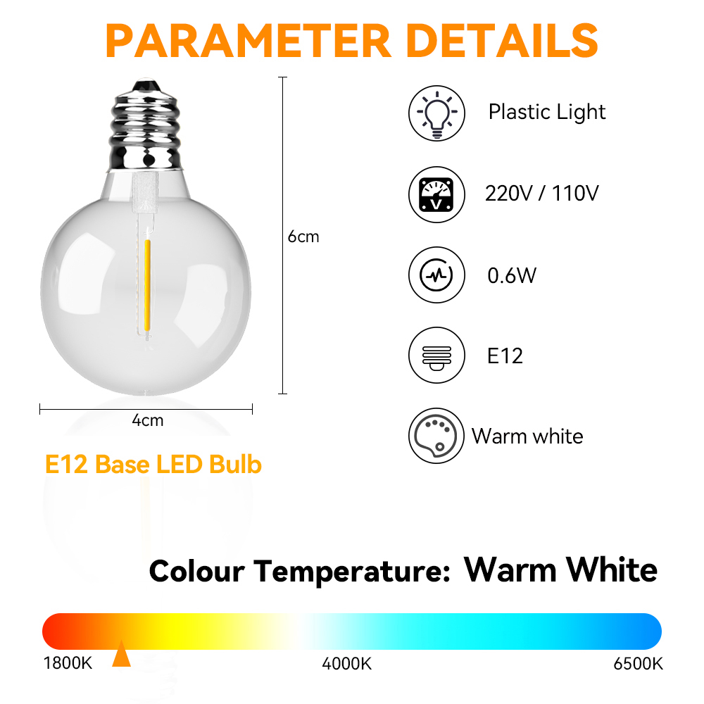 15 м 30 м G40 светодиодная гирлянда, сказочный уличный светильник, гирлянда в стиле ретро, свадебное украшение для заднего двора, сад, патио, световая гирлянда