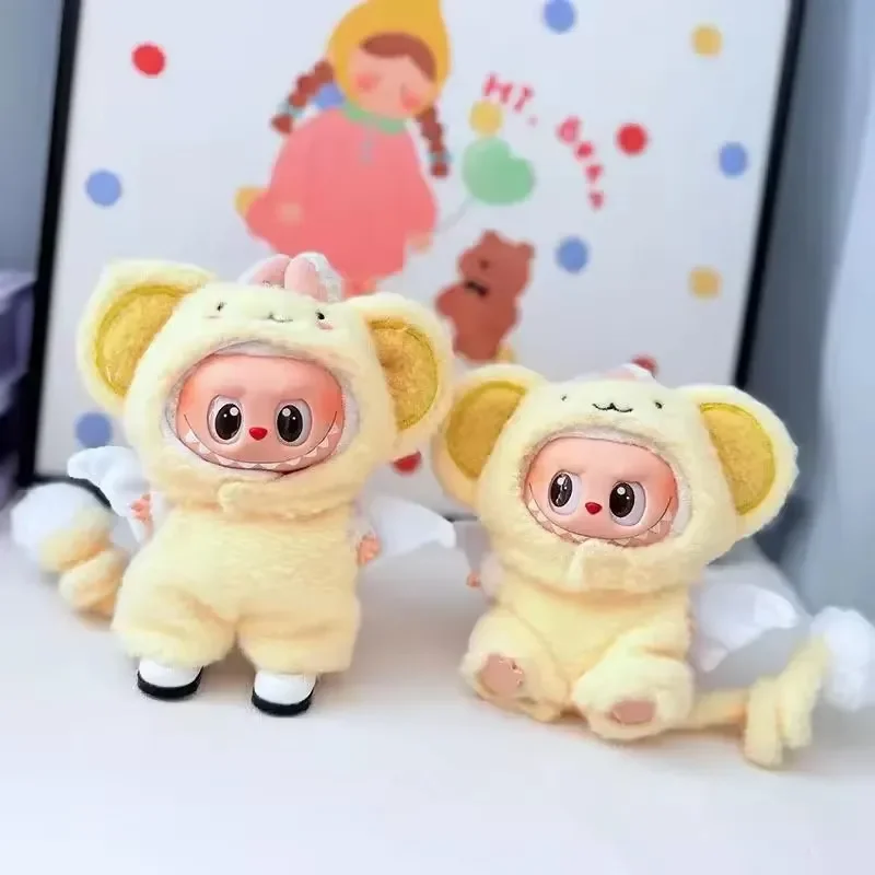 Für 15/17 cm Labubu Kleidung Cardcaptorsakura Spinell Sonne Anhänger Puppe Ändern Outfit Zubehör für V1 V2 Vinyl Labubu anzug Geschenke