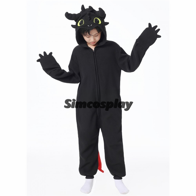 XXL 子供黒動物漫画カバーオール白大人女性男性着ぐるみパジャマハロウィンコスプレパーティー衣装クリスマスホームウェア