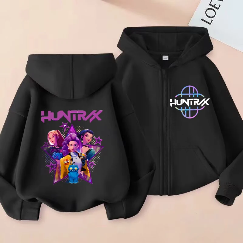 เสื้อฮู้ดซิป Y2k สไตล์ Kpop ลาย Demon Hunters เสื้อคลุมเด็ก เสื้อผ้าเด็กผู้หญิง เด็กผู้ชาย เสื้อฮู้ดซิป เสื้อคลุมลำลองสำหรับเด็ก