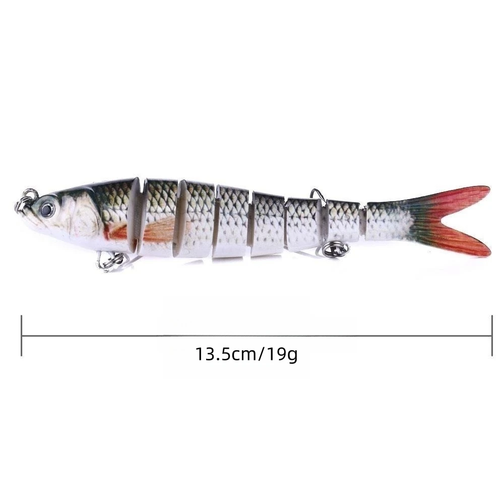 Sinking Wobblers เหยื่อตกปลา Multi Jointed Swimbait Hard เหยื่อตกปลาสําหรับเบส Isca Crankbait13.5cm 19g