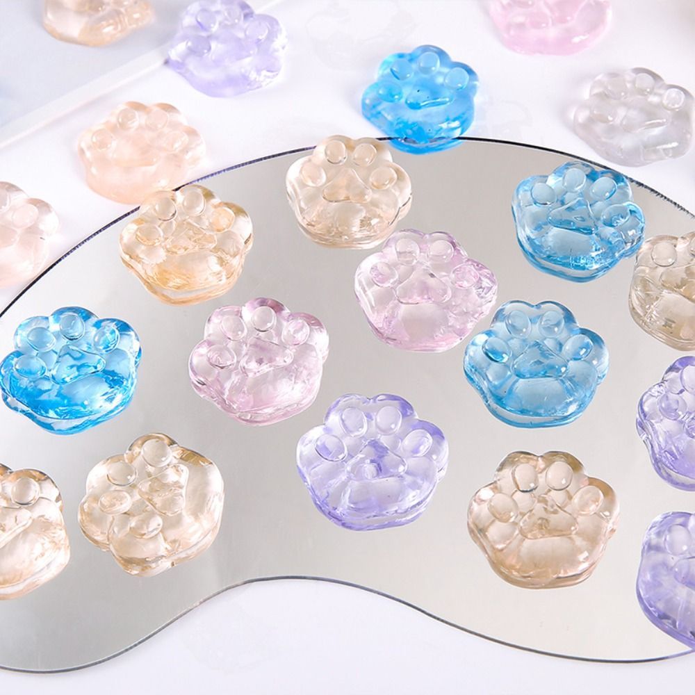 Mochi Ice Block Stress Ball Toy Cube Cat Claw Stress Relief Squeeze Toy Kawaii Transparent Fidget Toy Mini Squishy Toys