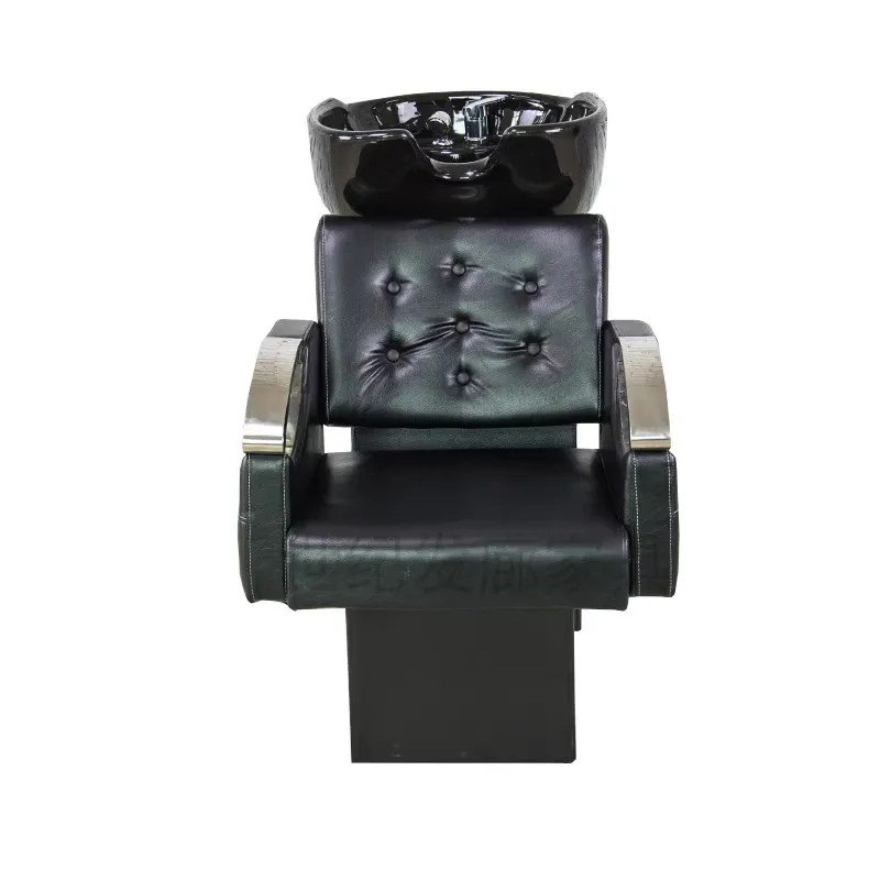 Chaise de shampoing assise pour salon de coiffure, lit de shampoing semi-inclinable, lit spécial pour petit espace