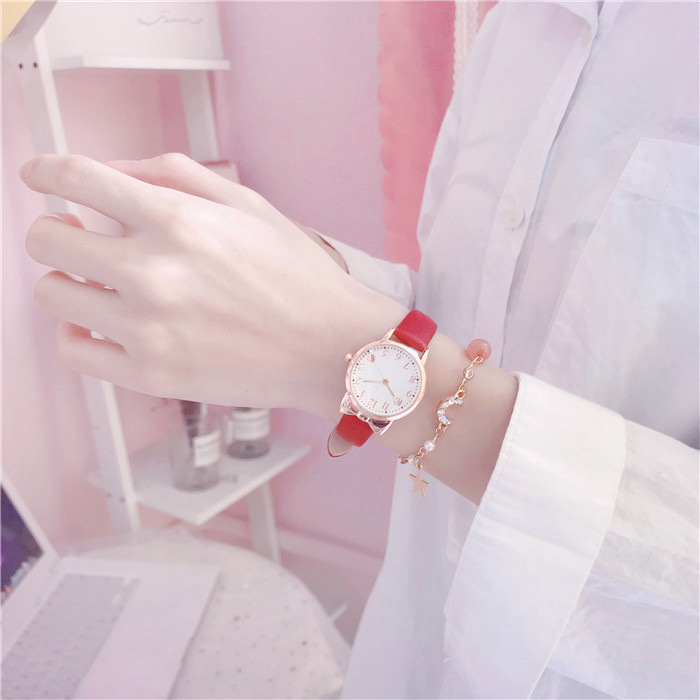 2024 moda crianças amor digital dial crianças conjunto relógio pulseira de couro relógios de quartzo criança meninas relógio pulseira conjunto presente