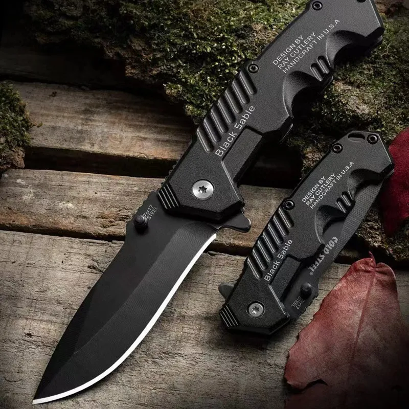 Mini cuchillo plegable de acero inoxidable para exteriores, cuchillo plegable de defensa de alta dureza, cuchillo de supervivencia para acampar, multiusos