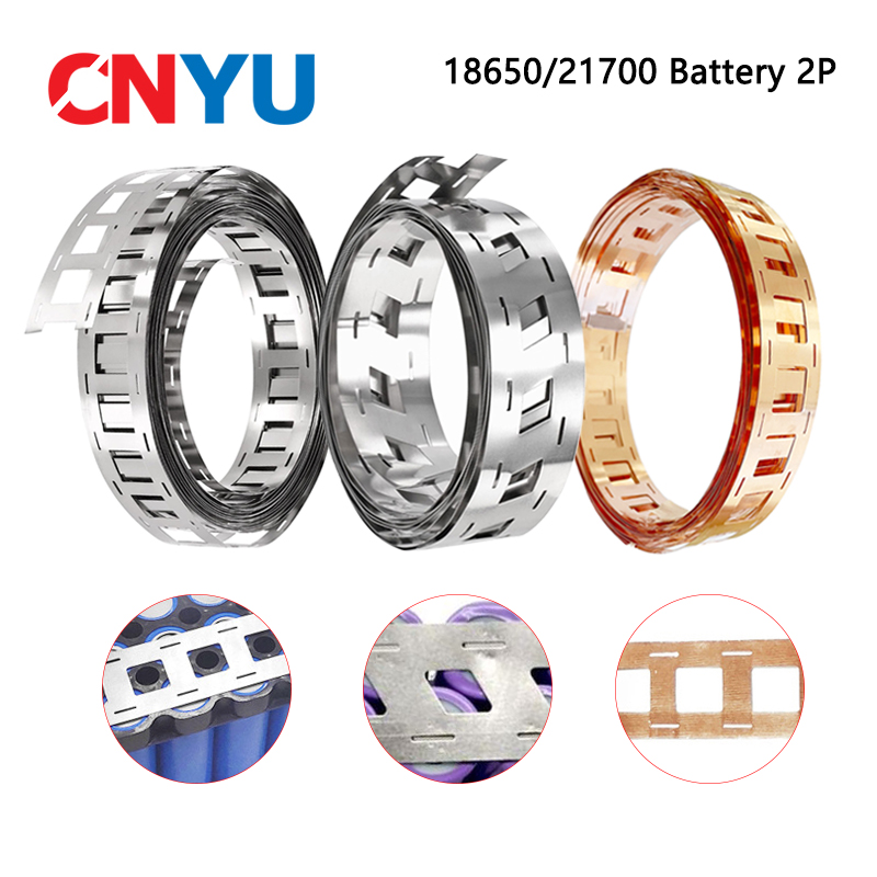 2M/Rolle 0,15x27mm 2P 18650/21700 vernickeltes Stahlband und T2-Streifen aus reinem Kupfer für Li-Batterie-Power-Packs-Schweißgerät