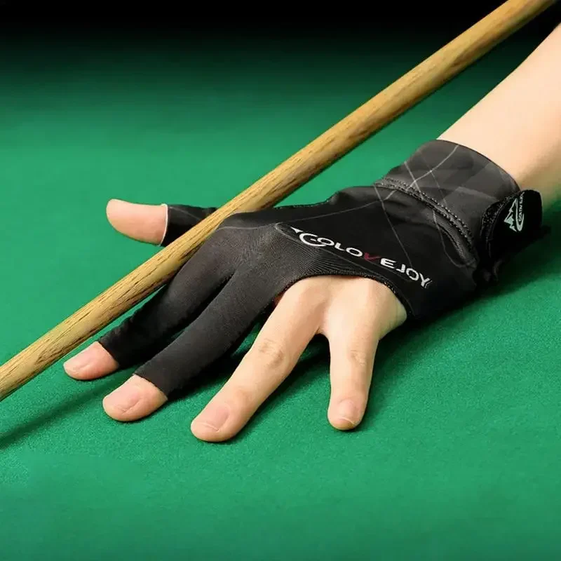 Billard-Handschuh, linke Hand, drei Finger, Snooker, Billard-Handschuh, rutschfeste Aufkleber, Elastizität, Billard-Trainingshandschuhe, Zubehör
