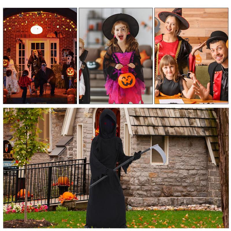 Conjunto de disfraces de Halloween para niños, juego de rol, disfraz de muerte negra y roja, accesorio de ropa