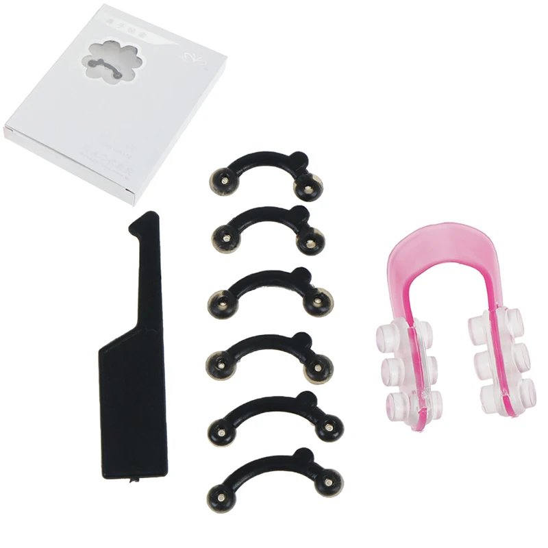 6 unids/set belleza nariz Clip Corrector herramienta de masaje nariz arriba levantamiento moldeador Clipper Shaper puente alisado sin dolor